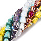 Electroplate Opaque Solid Color Glass Beads Strands EGLA-N006-003-A-2