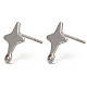 Risultati degli orecchini a bottone in acciaio inossidabile a forma di stella 201 STAS-Q251-02P-1