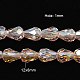 Electroplate Glass Beads Strands EGLA-D015-12x8mm-23-1