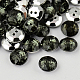 Botones redondos planos del diamante artificial de acrílico de Taiwán de 2-agujero BUTT-F015-21mm-27-1