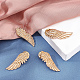 CHGCRAFT 6 Pairs Feather Lapel Pin Angel Wings Light Gold Wing Alloy Brooches Suit Shirt Collar Lapel Pins Sweater Shawl Coat Breastpin Accessories 4x38x1.8mm JEWB-CA0001-08LG-4