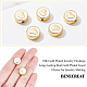 BENECREAT 10Pcs Flat Round with Heart Brass Enamel Beads 18K Gold Plated Round Brass Beads for Necklace Bracelet Jewelry Making KK-BC0004-57-3