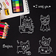 GLOBLELAND French Bulldog Clear Stamps Dogs Silicone Clear Stamp Transparent Stamp Seals for Cards Making DIY Scrapbooking Photo Journal Album Decoration DIY-WH0167-56-681-7