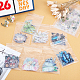 Pegatinas de plástico impermeables para scrapbooking con diseño de flores y mariposas DIY-OC0001-90-5