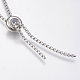 304 Stainless Steel Box Chain Necklace Making MAK-K011-01P-2