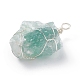 3pcs 3 styles quartz rose naturel brut et cristal de quartz et gros pendentifs en aventurine verte PALLOY-JF01391-5