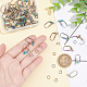 DICOSMETIC 50Pcs Stainless Steel Leverback Earring Findings Rainbow Color French Earring Hooks and 50Pcs Open Jump Rings for Earring Jewelry Making DIY-DC0001-52-2