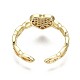 Brass Micro Pave Clear Cubic Zirconia Cuff Rings RJEW-S044-094-NF-4