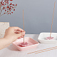 Craspire 2 x quadratischer handgefertigter Porzellan-Schmuckteller & 2 x Sakura-Blume Keramik-Räuchergefäße AJEW-CP0005-53-3