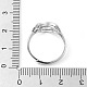 Componenti dell'anello in argento sterling piatto rotondo regolabile 925&nbsp;STER-G042-02P-4