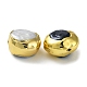 Perline in ottone placcato a cremagliera con perla keshi naturale barocca KK-K348-05G-2