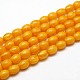 Buddhist Jewelry Beaded Findings Resin Imitation Beeswax Oval Bead Strands RESI-L002-H04-1