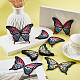 Chgcraft 16pcs 4 Stil computergesteuerte Stickerei Tuch Schmetterlingsflügel Schuhspitze Charm Dekoration (links und rechts) AJEW-CA0002-33-2