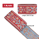 CHGCRAFT 5.47Yards 2.4Inch Wide Jacquard Ribbon Vintage Jacquard Ribbon Ethnic Style Jacquard Polyester Ribbons Embroidery Lace Trim Ribbon for DIY Wedding Sewing Dress Clothing Decor，Red OCOR-WH0079-25B-2