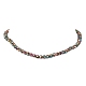 輝くガラスビーズのネックレス、ステンレススチールの留め金304個付き  ミックスカラー  17.72インチ（45cm） NJEW-JN04401-3