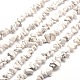 Brins de perles en copeaux de Howlite blanc synthétique G-M205-53-1