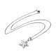 304 Halskette mit Pentagramm-Anhänger aus Edelstahl für Damen STAS-E154-23P-2