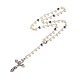 Colliers de perles de chapelet en hématite synthétique et verre pour femmes NJEW-JN03992-1