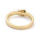 真鍮エナメル指輪  ホワイト  18KGP本金メッキ  usサイズ7（17.3mm） RJEW-J074-04G-A-3