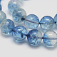 Chapelets de perles de quartz craquelées naturelles rondes et teintées G-K084-6mm-03A-1