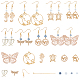 Ensembles de fabrication de boucles d'oreilles à thème animalier sunnyclue DIY-SC0012-53-1