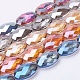 Chapelets de perles en verre électroplaqué EGLA-S084-33x20mm-M-1