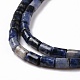 Natürliche blaue Fleck Jaspis Perlen Stränge G-G990-C12-4