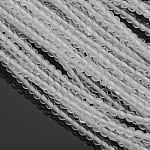 Природный кристалл кварца круглые бусины пряди, 3 мм, отверстие : 1 мм, около 137 шт / нитка, 15.7 дюйм