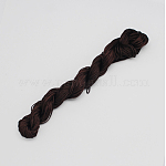ナイロン糸  作るカスタム織りブレスレットのためのナイロン製のアクセサリーコード  ココナッツブラウン  1mm  約26.24ヤード（24m）/バンドル  10のバンドル/袋  約262.46ヤード（240m）/バッグ