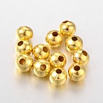 Perles en fer, or, 8mm, Trou: 3mm