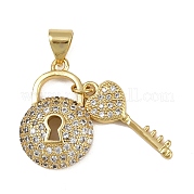 Латунные микро проложить кубического циркония подвески KK-I358-028G