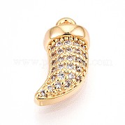 Латунные микропаве прозрачные подвески с фианитом KK-T075-04G