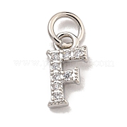 Буквица из латуни с подвесками из кубического циркония KK-Q814-26F-P