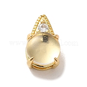 Латунные микропаве прозрачные подвески с фианитом KK-M278-06G