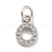 Буквица из латуни с подвесками из кубического циркония KK-Q814-26O-P