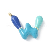 Латунь эмаль подвески KK-E093-03G-W-01