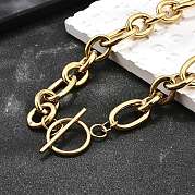 Ожерелье из нержавеющей стали 304 с цепочкой Rolo BJEW-L399-03G