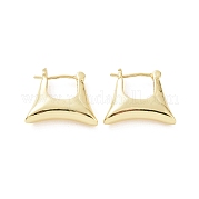 Латунные серьги-кольца в форме трапеции для женщин EJEW-F303-10G