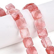 Вишневого кварца стеклянные бусы пряди G-T138-156