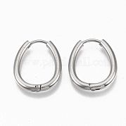 201 Stainless Steel Huggie Hoop Earrings STAS-T050-027P