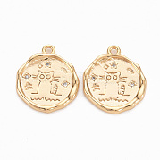 Латунные микропаве прозрачные подвески с фианитом KK-N231-241-NF