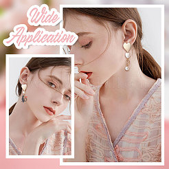 20 шт. фурнитура для сережек-гвоздиков в форме сердца из латуни&nbsp;KK-BBC0004-89