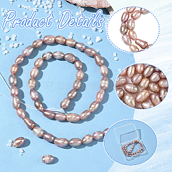 1 нить бусин из натурального культивированного пресноводного жемчуга&nbsp;PEAR-SC0001-44