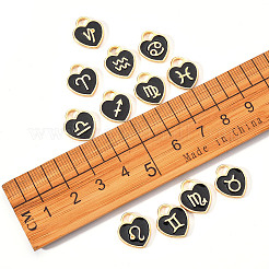 Подвески из эмалевого сплава с покрытием из легкого золота&nbsp;ENAM-R055-05B