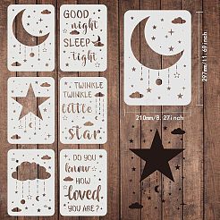 Set di modelli di stencil per pittura da disegno in plastica per animali domestici&nbsp;DIY-WH0172-450