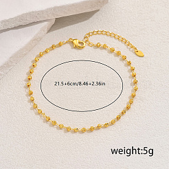 Элегантные браслеты на лодыжку из латунной цепочки с шариковыми звеньями для ежедневного женского образа для поездок на работу&nbsp;JB5615-1