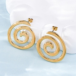 Серьги-гвоздики из нержавеющей стали 304&nbsp;EJEW-F357-01G-01