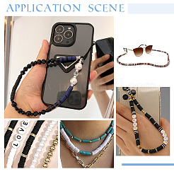 10 нитка 5 цвета бусины из полимерной глины ручной работы&nbsp;CLAY-PH0001-74