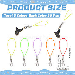 100 прядь 5 цвета мобильные ремешки&nbsp;MOBA-GF0001-06