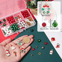 Weihnachtsmotiv DIY-Sets zur Herstellung von Strass-Armbändern aus Legierung und Polymer-Ton&nbsp;DIY-SC0027-63